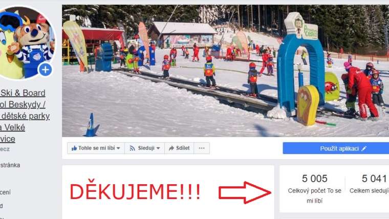Přes 5000 sledujících na FB!