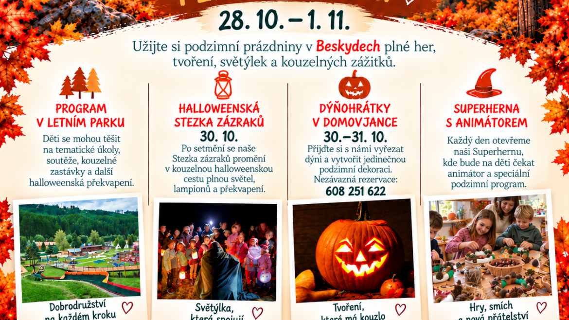 Podzimní prázdniny plné zázraků na Bílé 🍂 (28. 10. – 1. 11.)